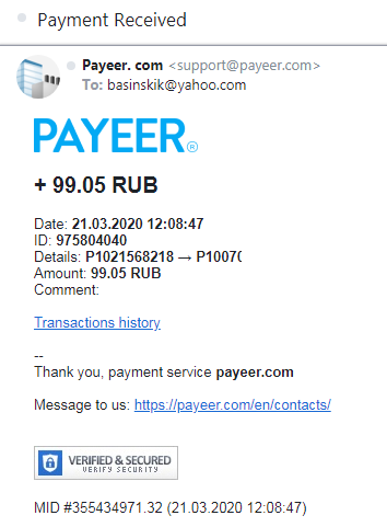 Payeer payment received from Webcoin 21st Mar 2020 Rub100.PNG